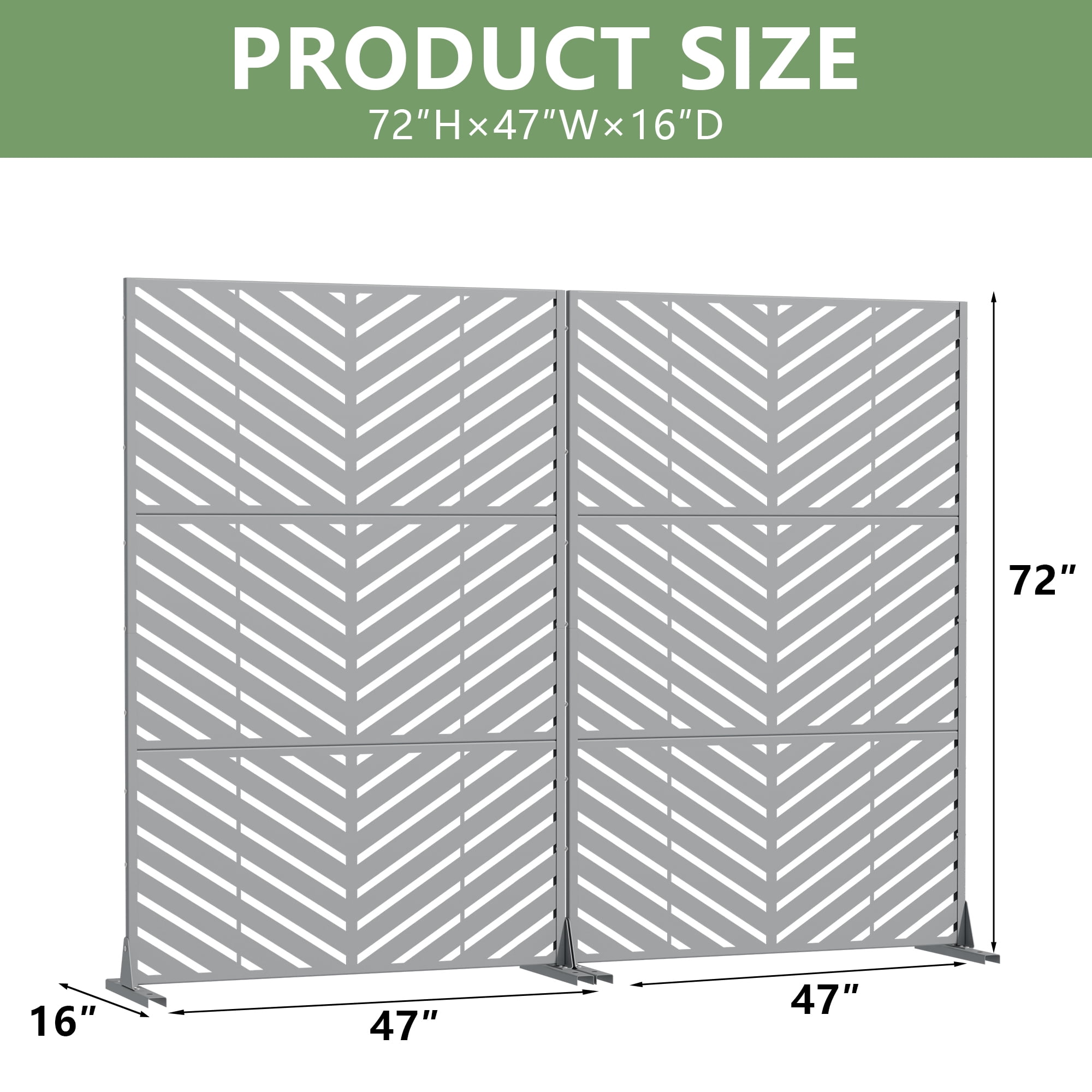 Privacy Metal Screen Fence Panel