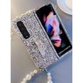 thumbnail image 2 of Funda de teléfono de lujo con diamantes de imitación para Samsung Galaxy Z Fold 3, Bling, funda de teléfono plegable 4 qym unisex, 2 of 2