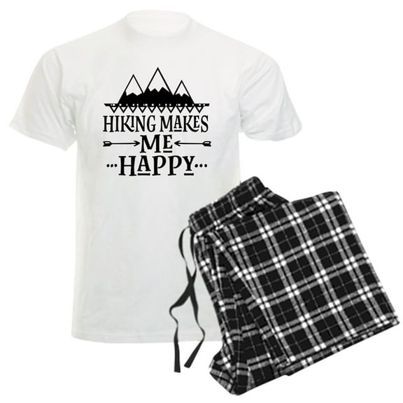 CafePress - Hiking Makes Me Happy Pajamas - Men's Light Loose Fit Cotton Pajama Set