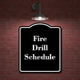 thumbnail image 2 of Fire Drill Schedule BLACK Aluminum Composite Sign 8.5''x10'', 2 of 9