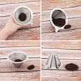 thumbnail image 3 of Pour Over Coffee Dripper Stainless Steel, Reusable Paperless Coffee Filter, Reusable Single Cup Metal Cone Coffee Maker (1-2 Cups), 3 of 5