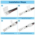 thumbnail image 4 of Uxcell 20-Pack Conectores de Luz LED COB de 10 mm 4 Pines de Cabeza Doble para Jardín/Exterior/Interior/Fiestas, DIY Tira de Luz COB/SMD, 4 of 6