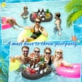 thumbnail image 4 of Oval Four HolesLarge Floating Drink Holder Black Floating Refreshment Table Tray Compartment Portable Floating Pool Tray for Swimming Pool Accessories Hot Tub Beach and Party Decor, 4 of 6