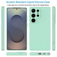 thumbnail image 4 of For Samsung Galaxy S25 Ultra Case, Liquid Silicone Phone Case for Samsung Galaxy S25 Ultra, Ebizware Shockproof Full-Body Protective Rugged Rubber Slim Cover with Microfiber Lining - Mint Green, 4 of 11