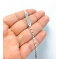thumbnail image 2 of Baby ID Bracelet 5.5" 3mm 3g / 925 Sterling Silver Baby ID Bracelet Figaro Kids Jewelry / ID Bracelet For Baby / Figaro Link Bracelet / Pulsera para Ninos, 2 of 6