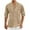 Khaki, variant on Men's Cuban Guayabera Shirts Casual Long Sleeve Button Down Shirts Band Collar Linen Summer Beach Shirts