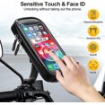 thumbnail image 2 of Soporte para teléfono de motocicleta a prueba de agua con rotación de 360° y soporte para teléfono inteligente para motocicleta y scooter con cubierta para lluvia, 2 of 5