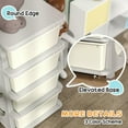 thumbnail image 5 of Resenkos Kids 30" 4-Tier Storage Unit Dresser Tower - With 4 Drawers, Cream White, 5 of 7