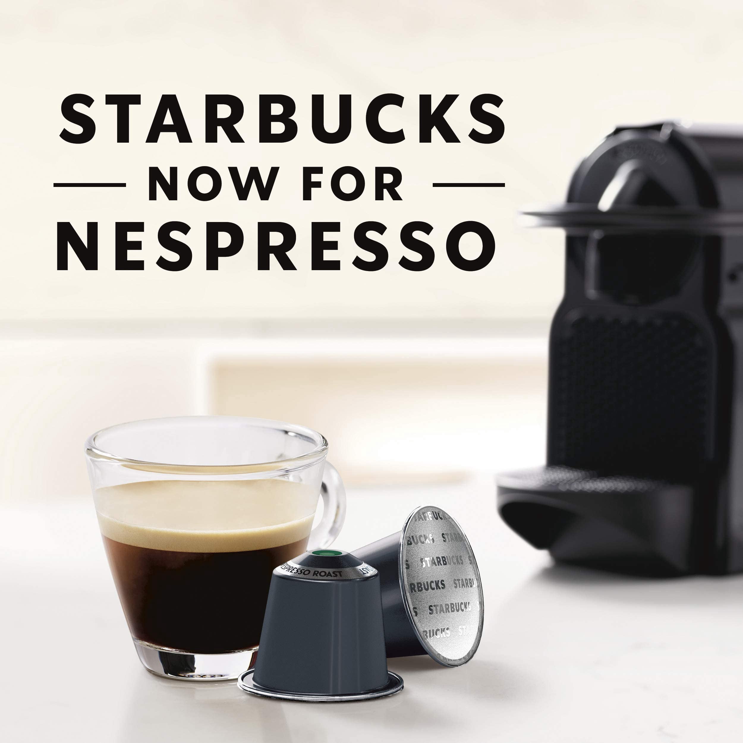 Starbucks by Nespresso Decaf Dark Roast Espresso (50-count single serve capsules, compatible with Nespresso Original Line System)