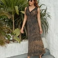 thumbnail image 2 of Leopard print Sleeveless Dress Elegant gown Long dresses, 2 of 5
