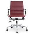 thumbnail image 4 of Meelano Vegan Leather Mid-Back Office Chair with Arms, 4 of 5