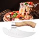 thumbnail image 5 of Cortador de pizza vikingo hacha de pizza de acero inoxidable y madera de pino fácil de limpiar para restaurante, 5 of 8