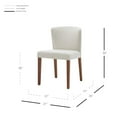 thumbnail image 3 of NPD Furniture Albie KD 20" Dining Side Chair in Cardiff Cream (Set of 2), 3 of 9