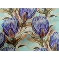 thumbnail image 5 of oneOone Cotton Cambric Sky Blue Fabric Leaves & Clover Dress Material Fabric Print Fabric By The Yard 56 Inch Wide, 5 of 6