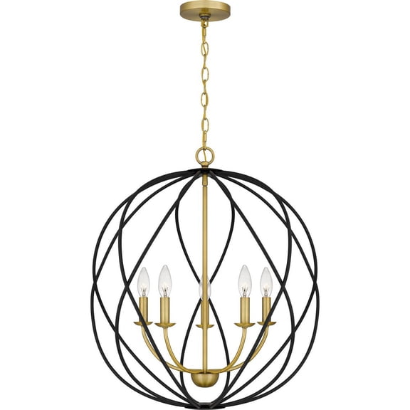 Quoizel Bryn 5-Light Aged Brass Pendant - Aged Brass