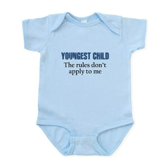 CafePress - YOUNGEST CHILD Body Suit - Baby Light Bodysuit, Size Newborn - 24 Months
