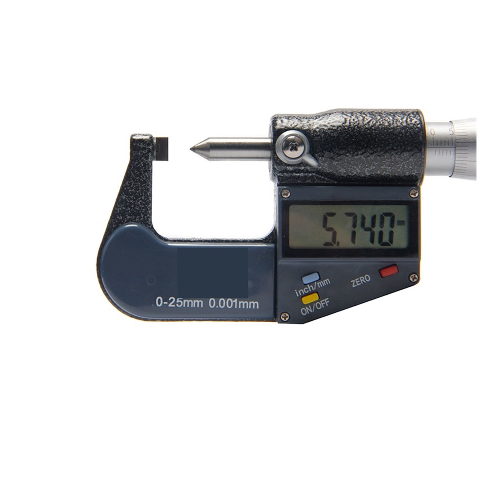 Single Point Digital Micrometer 0-25mm/0.001 Probe 60 Degree Inch/mm Blade Tip Brobe Caliper Mesauring Tools ,Adjustable and Accurate
