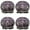 Purple Boho Tribal-1, variant on Shower Caps,Purple Boho Tribal Stripes and Hearts Pattern Waterproof Shower Cap for Women 4 Pieces,Double Reusable Hair Cover for Shower PEVA Elastic Stretch Hem