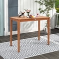 thumbnail image 2 of Costway Outdoor Bar Table 48" Eucalyptus Wood Bar Height Slatted Tabletop Patio Dining, 2 of 9