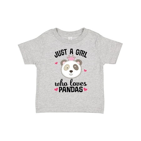 

Inktastic Just a Girl Who Loves Pandas Gift Toddler Toddler Girl T-Shirt