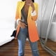 thumbnail image 3 of Gibobby Blazer mujer casual Blazer casual para mujer de manga larga con botones de solapa para trabajo y oficina(Naranja,CH), 3 of 5