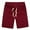 61#Red, variant on Ftwytp Men's 100% Cotton Loose Fit Sports Shorts, Drawstring Waist, 5-Point Length Casual Shorts, Comfortable and Breathable for Summer