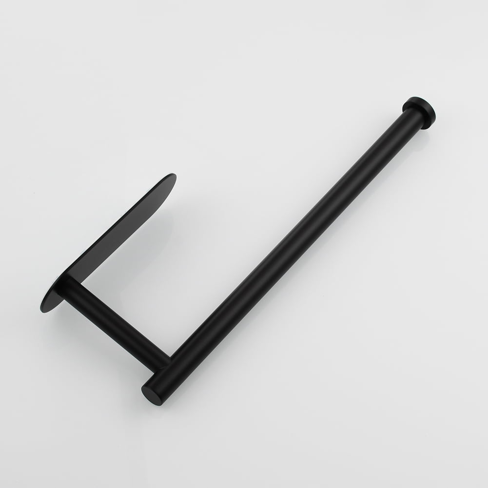 Kepooman Bath Towel Bar and Extended Toilet Paper Holder - Thicken Stainless Steel Towel Rack for Bathroom, Bathroom Accessories Towel Rod Heavy Duty Wall Mounted Towel Holder, Black Kepooman Bath Towel Bar and Extended Toilet Paper Holder - Thicken Stainless Steel Towel Rack for Bathroom, Bathroom Accessories Towel Rod Heavy Duty Wall Mounted Towel Holder, Black