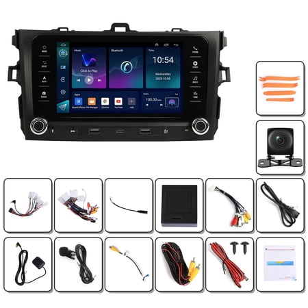 Saree Android 15 Car Stereo Radio GPS WiFi Carplay Camera Compatible with Toyota Corolla 2009-2013