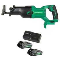 Metabo HPT 18V MultiVolt Cordless Reciprocating Saw with 18V 2 Ah Lithium- Ion Batteries with Charger Kit