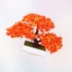 thumbnail image 4 of EeaseMX Plantas simuladas: Pino de felicitación de 3 tenedores, planta de plástico en maceta, adornos pequeños (rojo), 4 of 7