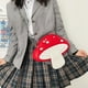 thumbnail image 3 of Bolso cruzado Likrtyny hongo cuero PU rojo, 3 of 6