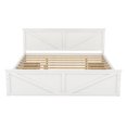 thumbnail image 5 of Euroco Modern Wood King Size Platform Bed with Drawers for Living Room, White, 5 of 12