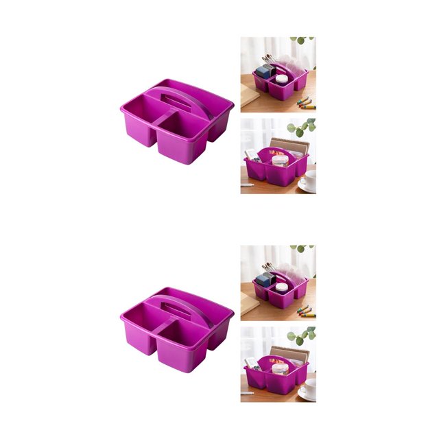 Kearding Compartimento de escritorio Caddy Holder Estuche apilable para manualidades Costura Dormitorio Amarillo Type4 NO4