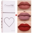 thumbnail image 3 of 2 3 unids/set brillo de labios de terciopelo mate esmalte de labios voluminizador impermeable de larga duración, 3 of 5