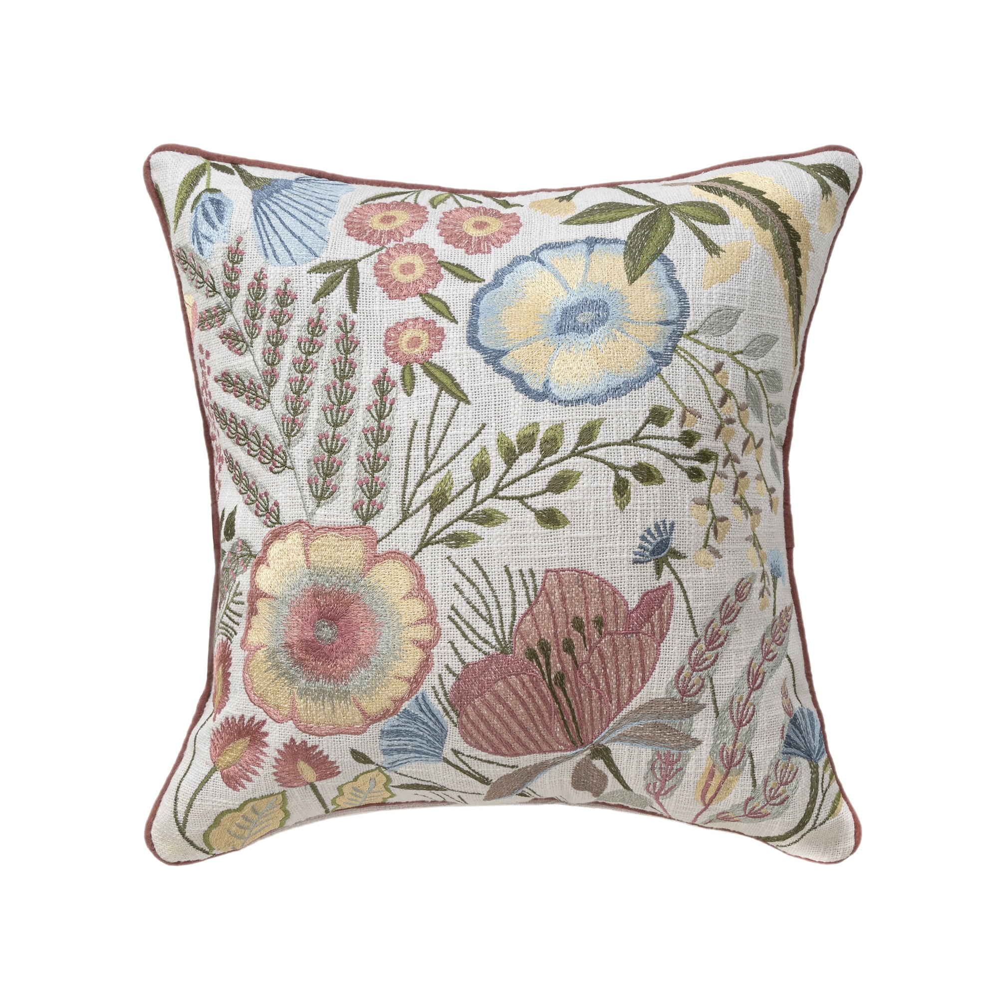 Harlow Hill Camden 20" x 20" Multicoloured Floral Cotton Adult Decorative Throw Pillow Cover