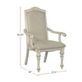 thumbnail image 3 of Set of 2 Padded Dining Arm Chairs in Antique White, 3 of 5