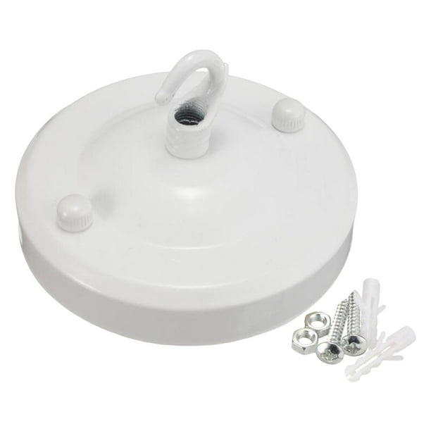 Lámpara de techo con forma de rosa, lámpara de techo con gancho de hierro, lámpara de techo, lámpara colgante de techo, disco blanco