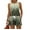 Green, variant on WTOBBY Summer Women's Fashion Two Piece Outfit Vintage Floral Print Vest Sleeveless Top and Shorts Set Comfortable and Trendy for Casual Wear ,Army Green L