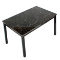 thumbnail image 3 of Better Home Products Milan Faux Marble Top Black Metal Dining Table, 3 of 5