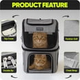 thumbnail image 3 of Cat Backpack Carrier for 2 Cats, Kittens or Small Dogs, Foldable & Breathable Pet Travel Bag, Cat Carrier Soft Sided & Lightweight, Holds up to 10kg, Ideal for Hiking, Camping & Picnic, 3 of 6