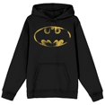thumbnail image 1 of DC Comics Batman Distressed Logo Black Hoodie, 1 of 2