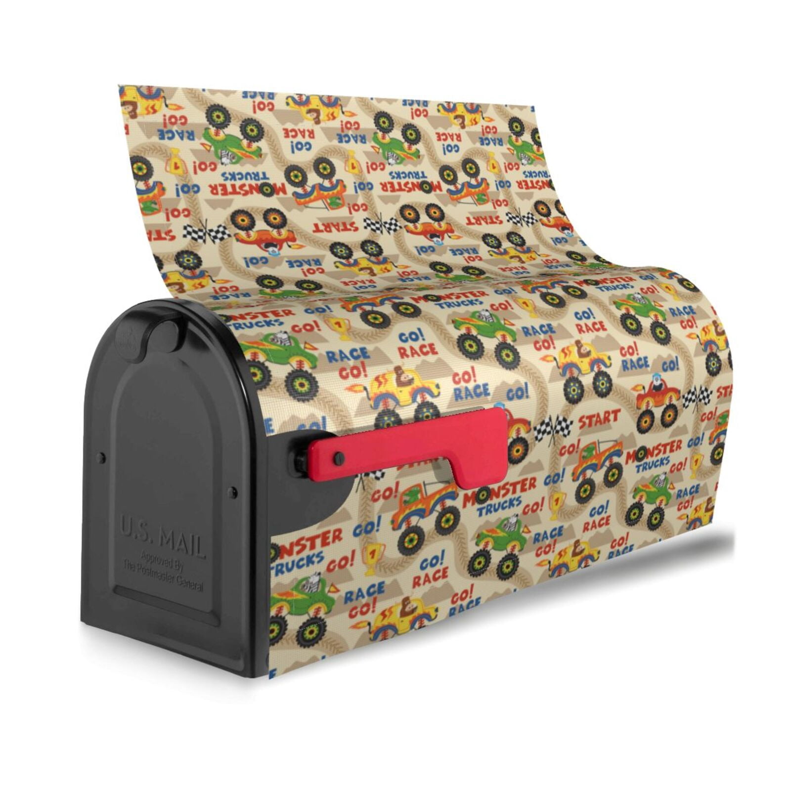 Xecao Animal Truck for Mailbox Cover with Magnetic Strips, Waterproof and Sunscreen, Adds a Decorative Touch to Your Garden Yard.
