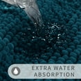 thumbnail image 6 of Bathroom Rug Mat, Non Slip Quick Dry Bath Mats, Extra Thick and Super Absorbent Bath Rugs, Luxury Microfiber Chenille Plush Fluffy Washable Soft Shower mat for Floor, 47" x 24", Peacock Blue, 6 of 6