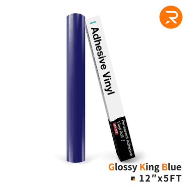 HTVRONT 12" x 5" Glossy King Blue Permanent Adhesive Vinyl for Decoration, Sticker, Craft Cutter, Car Decal