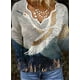 thumbnail image 2 of Sudadera Para Mujer Sudaderas Gráficas Vintage Casual Cuello en V Impreso Suéter de Manga Larga Camiseta Top Odeerbi ODB172882, 2 of 6