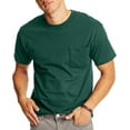 thumbnail image 2 of Hanes Short Sleeve Beefy-T Pocket T-Shirts, Deep Forest, XLarge, 2 of 2