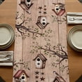 thumbnail image 5 of Table Runners 70 Inches Long Dress Scarves, Sweet Home Farmhouse Coffee/Dining/Kitchen Table Decor, Holiday Table Runner, Western Stars Bird Houses Brown Wooden Grain 13x70 Inch, 5 of 9