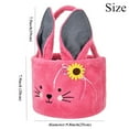 thumbnail image 2 of Easter Bunny Basket Plush White Tote Bag, Easter Egg Hand-held Basket Bucket Candy Gift Bag Bunny Storage Bag, Cute Bunny Design Personalized Easter Bucket for Kids Carrying Gift and Eggs, 2 of 14