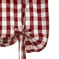thumbnail image 2 of Norbi Plaid Gingham Custom Fit Farmhouse Window Curtain Tie Up Shades For Small Windows Red 23.61*47.22in, 2 of 8