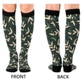 thumbnail image 4 of FORMRS Womens Knee High Socks Casual Long Thick Travel Daily Wear, 2 Pairs, Green Leaves, 4 of 6